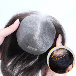 4 Pcs Thin Skin V Looped Toupee